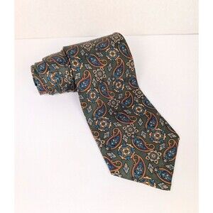 Vintage Botany 500 Tie 100% Silk Blues, Greens, Orange, Reds, Color Made in USA
